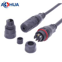 Câble d'alimentation pour éclairage extérieur AHUA, connecteur LED étanche IP68 à visser M20, 4 broches