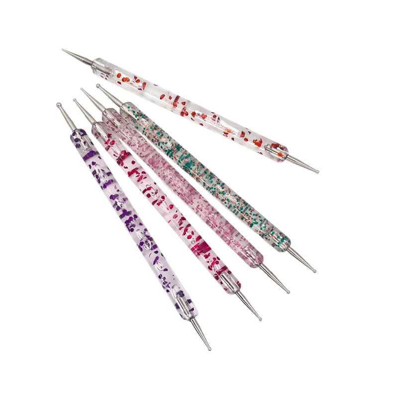 Fornitore 5 pezzi di paillettes smalto cristallo Picker Set di strumenti per Manicure penna in acrilico punto di disegno Gel puntino per unghie pennello artistico