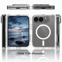 Coque de téléphone magnétique transparente pour iPhone Duo, étui transparent pour téléphone portable pour iPhone Duo