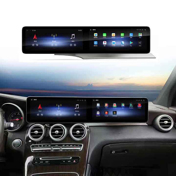 12.3 Inch Dual Screens Wireless Carplay USB Digital Instrument Panel ...