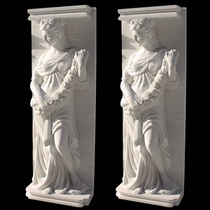 <span class=keywords><strong>Pilier</strong></span> de porte en marbre moderne, haute qualité, en pierre sculptée à la main, <span class=keywords><strong>statue</strong></span> de fille, en marbre blanc, <span class=keywords><strong>pour</strong></span> maisons - Product Image 3
