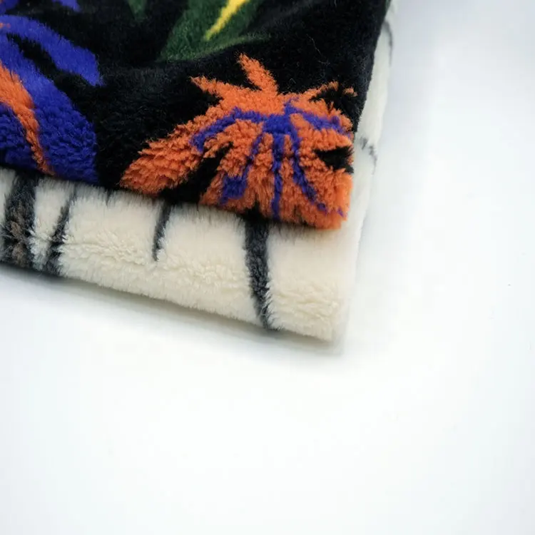Anpassung Neues garn gefärbtes Sherpa-Fleece gewebe aus Acryl-Polyester für Jacken