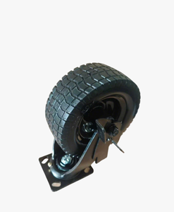 Roue à roulettes robuste et silencieuse, noyau en fonte avec frein <span class=keywords><strong>pour</strong></span> usage industriel - Product Image 2