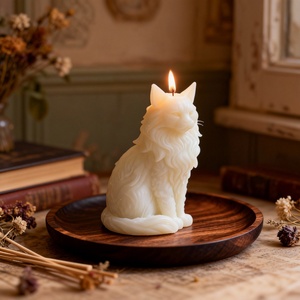 Molde de silicona DIY para adornos de gatos de pelo largo, gatos sentados y de pie, incienso, velas, yeso y jabón - Product Image 4