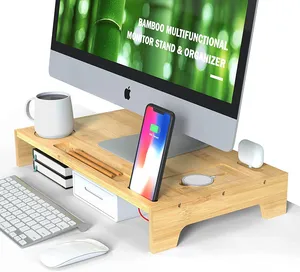 Kệ Gỗ Addreen Giá Rẻ Kệ Gỗ Thông Đơn Giản Để Bàn Nâng Cao Cho Màn Hình Máy Tính Màn Hình Lcd Máy Tính Xách Tay Giá Đỡ Màn Hình - Product Image 1