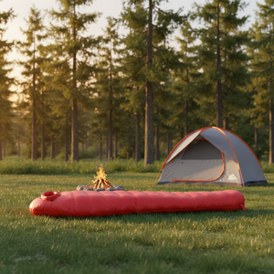 Sac de couchage de type momie ultraléger en tissu nylon, 3 saisons, pour adultes, épaissi, résistant au froid, avec capuche à visière pour le camping et les voyages - Product Image 6