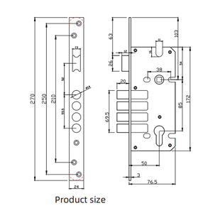 Serratura 5085 per Porte - Vendita all'Ingrosso per il Medio Oriente, Serrature Classiche per Porte Interne in Stile Vintage - Product Image 3