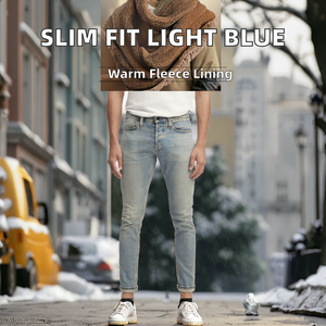 Jeans Casuales de Cintura Media para Hombre, Pantalones de Mezclilla 100% Algodón, Resistentes al Viento, Impermeables y Transpirables, Personalizados OEM - Product Image 2