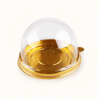 Nouvelle conception de boîte à jaune d'œuf ronde en plastique PET de qualité alimentaire avec couvercle en dôme pour l'emballage de gâteaux, mini boîtes à dôme jetables