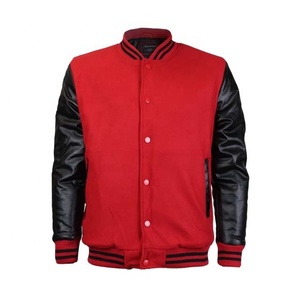 Nouvelle Veste de Collège pour Hommes, Design Hiver, Logo Personnalisé Brodé sur le Devant, Manches en Laine, Coupe-Vent, Écologique - Product Image 1