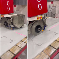2026 HOT Hualong Máquina de corte de piedra automática de 5 ejes CNC tipo puente para encimeras de granito y mármol, con sistema italiano ESA y motor de engranajes