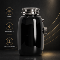 Broyeur de déchets alimentaires domestique en acier inoxydable 0,75 CV à technologie Inverter silencieuse avec fixation anti-vibration et efficacité énergétique de classe A