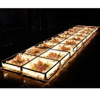 Piste de danse LED Muwei, sol lumineux effet miroir/3D Infinity pour mariage, fête et décoration d'événements