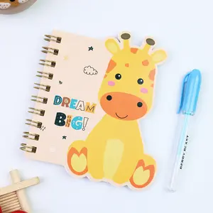 Creative Stationery Animal Shape Notebook White Card Cover Small Coil Book Cartoon Shaped Mini Notepad With Pen