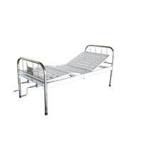 Lit d'hôpital de luxe en acier inoxydable à deux manivelles, nouveau mobilier hospitalier, prix compétitif, populaire auprès des cliniques, en promotion pour le secteur médical