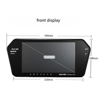 Monitor de 7 pulgadas para coche, pantalla universal de alta calidad de 1080p, con botón HD