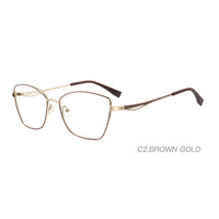 Nouvelles lunettes de vue classiques pour femmes, monture carrée en métal, bordure complète, légères, pour un usage quotidien