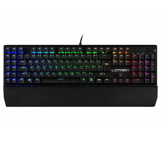 Private Model 104-Keys Wired Mechanical Ergonomic Gaming Keyboard Desk Gamer with Palm & Wrist Rest Pads