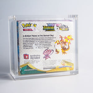 <span class=keywords><strong>Booster</strong></span> de <span class=keywords><strong>Pokemon</strong></span> en acrylique transparent personnalisé en gros boîte de présentation avec aimants puissants support de protection TCG - Product Image 4