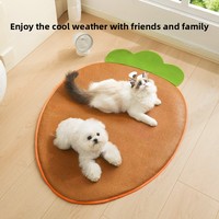 Tapis rafraîchissant en flanelle pour chien et chat – Coussin de couchage d'été – Lit pour animaux de compagnie écologique et durable