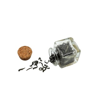 Flacon en verre Transparent de 40ml, petit bouteille à souhait, bocaux en verre, avec bouchon en liège, 10 pièces - Product Image 6