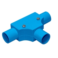 Raccords en PVC bleu anti-inflammables AC BF TB pour conduites et projets électriques, systèmes de câblage électrique