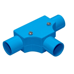 Conectores en T de PVC Azul AC BF TB Resistentes a la Combustión para Proyectos Eléctricos y Sistemas de Cableado - Product Image 4