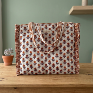 Bolsos Tote de Algodón con Estampado Artesanal, Cierre de Cremallera, Ecológicos, para Primavera/Verano, de Alta Calidad, Gran Capacidad, Ligeros, para Viaje - Product Image 1