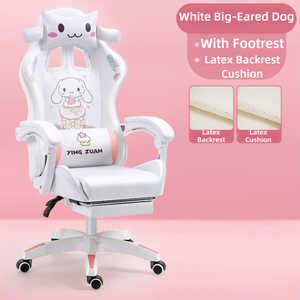 Nhà Máy Bán Hàng Trực Tiếp Trắng Dễ Thương Chơi Game Ghế E-Thể Thao Phim Hoạt Hình Chơi Game Ghế Màu Hồng Xoay Nâng Thoải Mái Ghế Máy Tính - Product Image 5