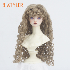 วิกผม Fstyler BJD แบ<span class=keywords><strong>บ</strong></span>มี<span class=keywords><strong>ลอน</strong></span>หน้าม้า สไตล์เรโทร <span class=keywords><strong>ผม</strong></span>ยาวหยิกสำหรั<span class=keywords><strong>บ</strong></span>ตุ๊กตา SD Blythe ขนาด 6-7 นิ้ว 7-8 นิ้ว 8-9 นิ้ว 4-5 นิ้ว, 5-6 นิ้ว, 6-7 นิ้ว, 7-8 นิ้ว, 8-9 นิ้ว - Product Image 1