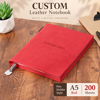 Carnet de notes d'affaires de luxe personnalisé en cuir PU, journal avec couverture en PU et marque-page pour conférences et réunions