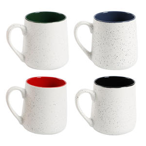 Retro Speckled <b>Ceramic</b> Mug Set 4pcs Colorful Interior Coffee Tea Breakfast <b>Cup</b> - Product Image 1