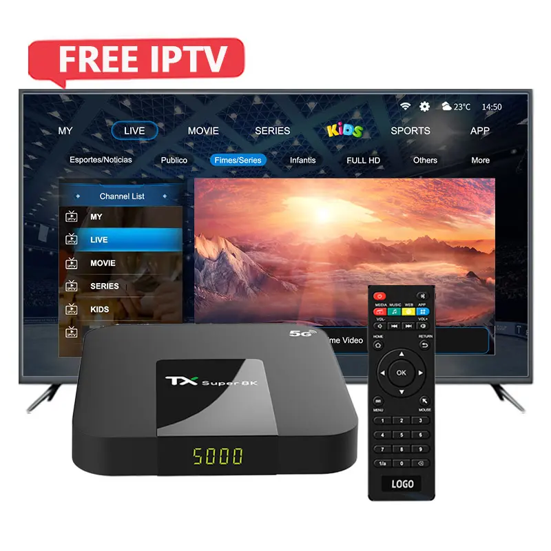 Multi Tv Kanaal Box Universele Hoge Snelheid Android Smart Tv Box Met Lan Poort Av Uitgang