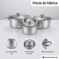 Set Peralatan Masak Grosir Zagumi dari Baja Anti Karat, Stok Besar, Chili, Ekuador, Paraguay, Set Dapur, Wadah