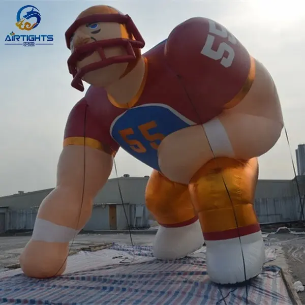 Factory Price Inflatable Football Athlete, Giant Inflatable Soccer Player Balloon for Events
