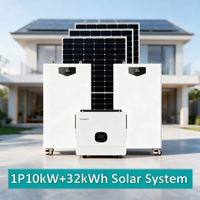 Sistem Penyimpanan Energi Surya Hibrida On Grid/Off Grid 10kW Fase Tunggal + Baterai LiFePO4 32kWh + Kit PV 9.92kW