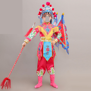 ชุดการแสดงโอเปร่าสำหรับเด็ก บทบาทดามะดัน หัวมู่หลาน เผิงหมู่ กุ้ยอิง การแสดงบนเวที การเต้นรำฮั่นฝู ประเพณีจีน - Product Image 6