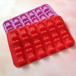 Moules en silicone en forme d'os à 18 cavités <span class=keywords><strong>de</strong></span> qualité alimentaire pour bonbons au <span class=keywords><strong>chocolat</strong></span> gâteau pouding gelée friandises pour chiens - Product Image 6
