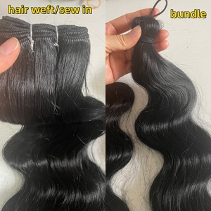 Extensions de cheveux Body Wave en vrac 24" 450G de haute qualité pour style <span class=keywords><strong>hybride</strong></span> à coudre, trame de cheveux premium et lot de mèches Boho Body Wave - Product Image 4