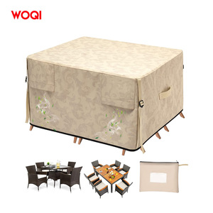 Housse de protection pour meubles d'extérieur, 137x137 cm, en tissu Oxford imperméable, carrée, pour protection hivernale - Product Image 2