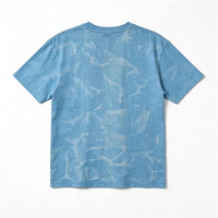 T-shirt HuaYi Gots & Grs Vintage Cloud Wash, coton délavé minéral, coupe oversize, fabrication OEM ODM sous marque privée