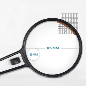 Lupa de Mano Acrílica con Luz, Lente de 3X 138mm para Personas Mayores, Lectura, Inspección de Monedas, Joyería, Degeneración <span class=keywords><strong>Macular</strong></span> - Product Image 4