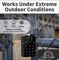 Cadenas intelligent TUYA Wifi avec empreinte digitale, déverrouillage à distance, mot de passe, application Tuya, carte à glissière, pour porte en bois et en alliage d'aluminium
