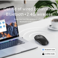 Mouse Nirkabel Suara Cerdas AI AS-2 Pengenalan Suara Terjemahan AI Menulis LED Ball Isi Ulang 2.4G BT Komputer