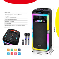 Altavoz NDR-1708 NDR-1710, Equipo de Sonido Inalámbrico para Exteriores, Altavoz Bluetooth para DJ, Karaoke, Woofer, Altavoz para Fiestas, Caja de Sonido