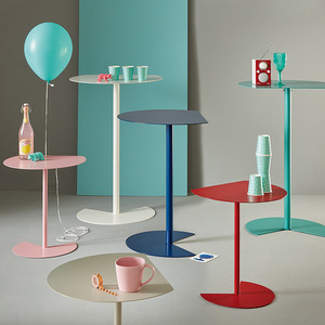 طاولة قهوة متنقلة على الطراز الأبيض والأسود البسيط KINNOModern لشرفة غرفة المعيشة أو غرفة النوم متضمنة - Product Image 2