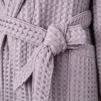 Peignoir de luxe en coton tricoté pour hôtel et spa, avec col châle, respirant, pour femmes, idéal pour l'hôtellerie et les centres de villégiature, vente en gros