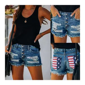 Shorts de cintura alta para festas femininas em clubes Shorts jeans casuais