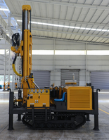 Foreuse rotative diesel de 200 m pour puits, machine de forage montée sur chenilles pour puits d'eau