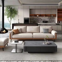Nouveau design moderne, ensemble de canapés convertibles et extensibles en cuir PU, ressort à gaz BIFMA, garantie de 3 ans pour la maison, le bureau, le salon